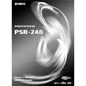 Yamaha PSR-248 Keyboard manual cover