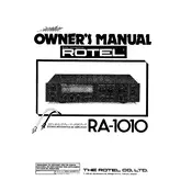 Rotel RA-1010 Amplifier manual cover