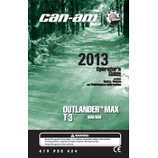 Can-Am Outlander T3 500 2013 Vehicle manual cover