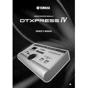 Yamaha DTXPRESS IV Module manual cover