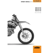 KTM SX‑F 350 EU 2015 Motorcycle manual cover