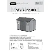 Keter Oakland 1175 Shed manual cover