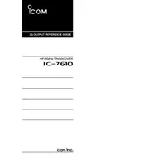 Icom IC-7610 Transceiver manual cover