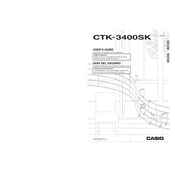 Casio CTK3400SK Keyboard manual cover