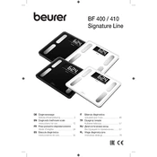 Beurer BF 400 Signature Line Black Scale manual cover