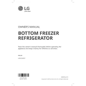 LG LRDCS2603D Refrigerator manual cover