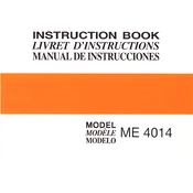 Janome ME 4014 manual cover