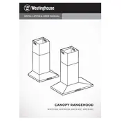 Westinghouse WRC614SC Hood manual cover