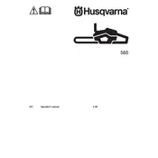 Husqvarna 585 Chainsaw manual cover