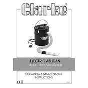 Clarke 6471132 CVACASH500 Electric Ashcan manual cover