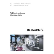 De Dietrich DTG1018X Hob manual cover