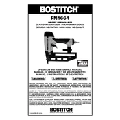 Bostitch FN1664K Nailer manual cover