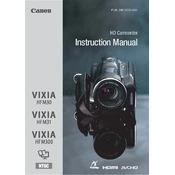 Canon VIXIA HF M30 manual cover