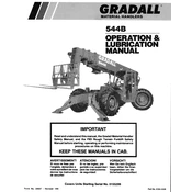 Gradall 544B Forklift manual cover