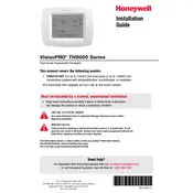 Honeywell VisionPRO TH8000 Series Thermostat manual cover