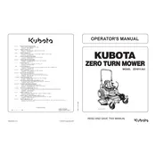 Kubota ZD1011-AU Mower manual cover