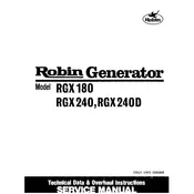 Subaru Robin RGX180 Generator manual cover