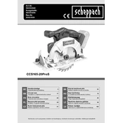 Scheppach CCS165-20ProS 5901812900 Saw manual cover