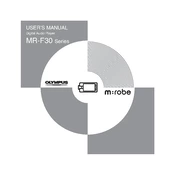 Olympus MR-F30 Series manual cover