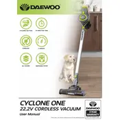 Daewoo Cyclone One 22.2V Cordless Vacuum FLR00042 Vacuum Cleaner manual cover