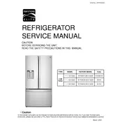 Kenmore 73315 111.7331 Refrigerator manual cover