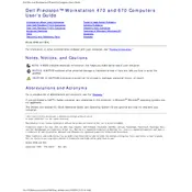 Dell Precision 470 Workstation manual cover