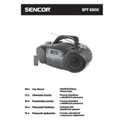 Sencor SPT 6500 Boombox manual cover