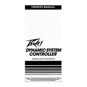 Peavey Dynamic System Controller Controller manual cover