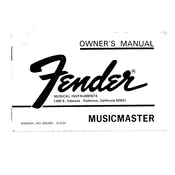 Fender Musicmaster 1974 Guitar manual cover