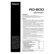 Roland RD-600 manual cover