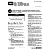 Toro 48V 51888 Chainsaw manual cover