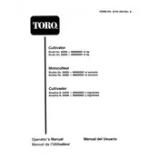 Toro 58356 Cultivator manual cover