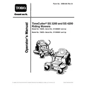 Toro TimeCutter SS 3200 74620 Mower manual cover