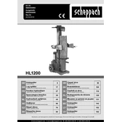 Scheppach HL1200 5905404902 Log Splitter manual cover