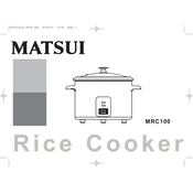 Matsui MRC100 manual cover