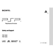 Sony PlayStation Portable PSP PSP-3002 manual cover