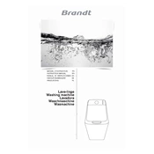 Brandt BT8600BE Washing Machine manual cover