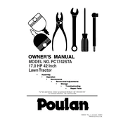 Poulan Pro PC1742STA Tractor manual cover