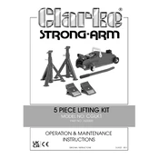 Clarke 7623300 CGLK1 5 Piece Lifting Kit manual cover