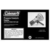 Coleman Propane Catalytic Heater 5038 Series manual cover