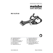 Metabo RB 18 LTX 60 Sander manual cover