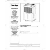 Danby DDR2509EE Dehumidifier manual cover