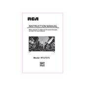 RCA RTU7575 TV manual cover