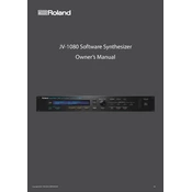 Roland JV-1080 manual cover