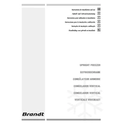 Brandt CVB201A Freezer manual cover