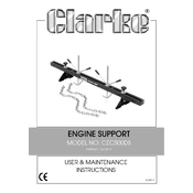 Clarke 7612912 CEC500DS Engine Support Maintenance manual cover