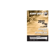 Can-Am Outlander 500 2012 Vehicle manual cover