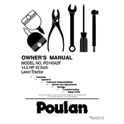 Poulan Pro PO14542F Tractor manual cover