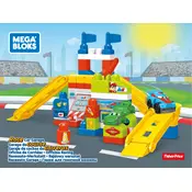 Mega Bloks Mattel Race Car Garage FVJ02 Construction Set manual cover