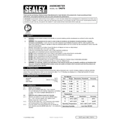 Sealey TA070 Anemometer manual cover